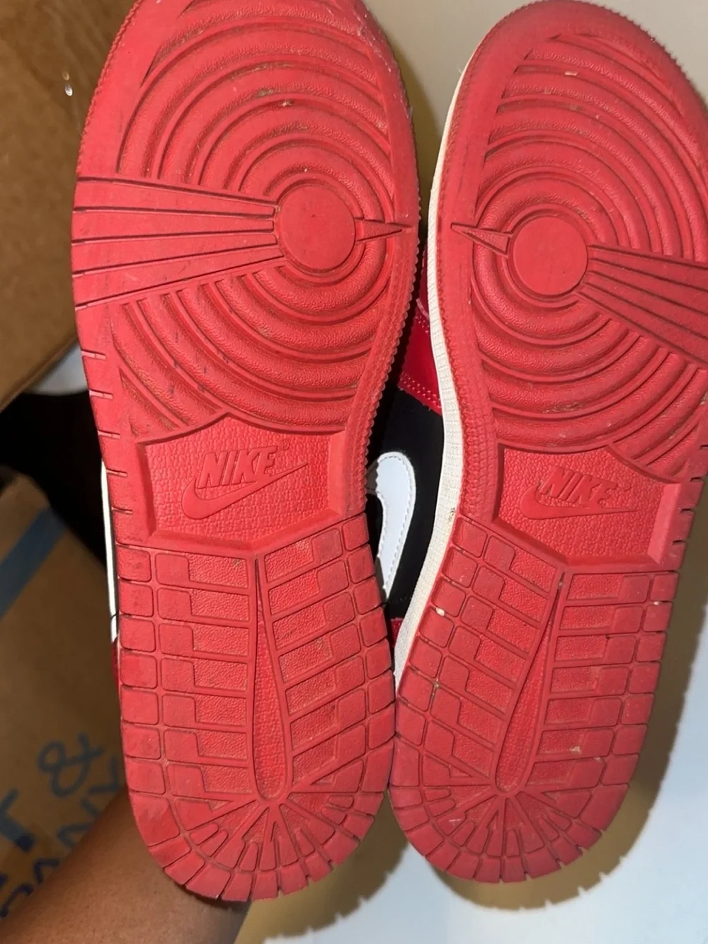 Nike Kids Black and Red High-Top Sneakers
